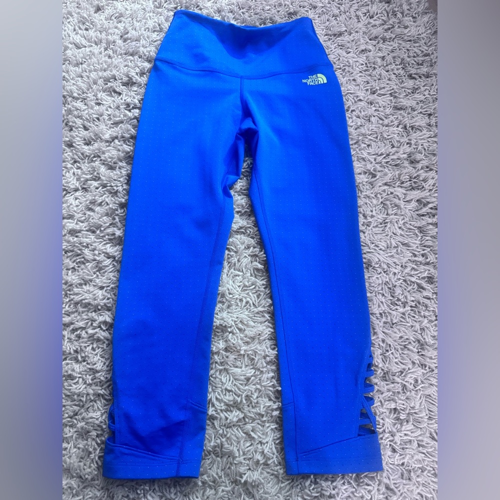 The North Face High Rise FlashDry Blue Crop Compression Leggings (S)